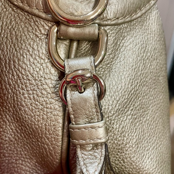 Gucci Calfskin Jackie satchel in metallic silver leather with bamboo tassels - Picture 11 of 12